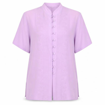 Womens UK Size 14 Bonmarché Pink Basic Button-Up
