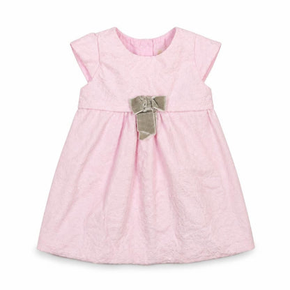 Front view of Bambini girls’ pink fit & flare, size 6-9, months