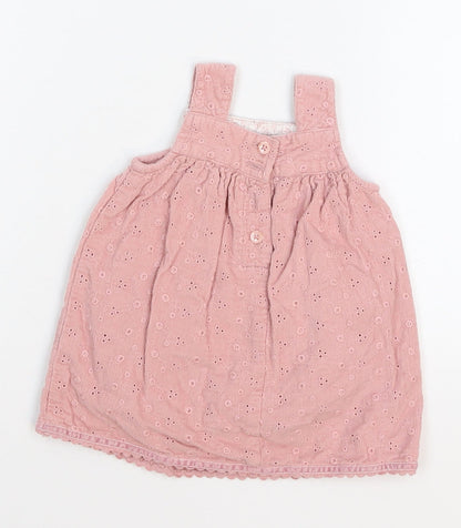 Monsoon Girls Pink   Pinafore/Dungaree Dress  Size 0-3 Months