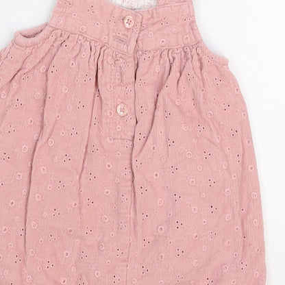 Monsoon Girls Pink   Pinafore/Dungaree Dress  Size 0-3 Months