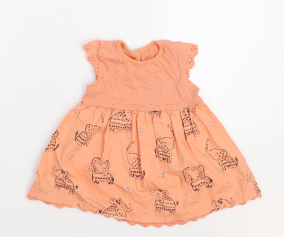George Girls Orange   Fit & Flare  Size 3-6 Months