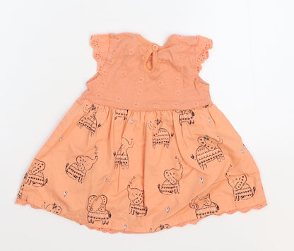 George Girls Orange   Fit & Flare  Size 3-6 Months