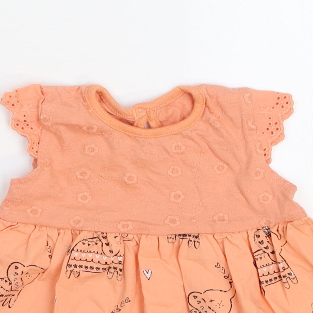 George Girls Orange   Fit & Flare  Size 3-6 Months