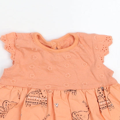 George Girls Orange   Fit & Flare  Size 3-6 Months