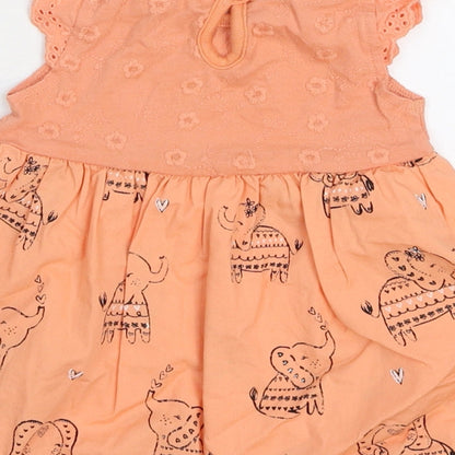 George Girls Orange   Fit & Flare  Size 3-6 Months