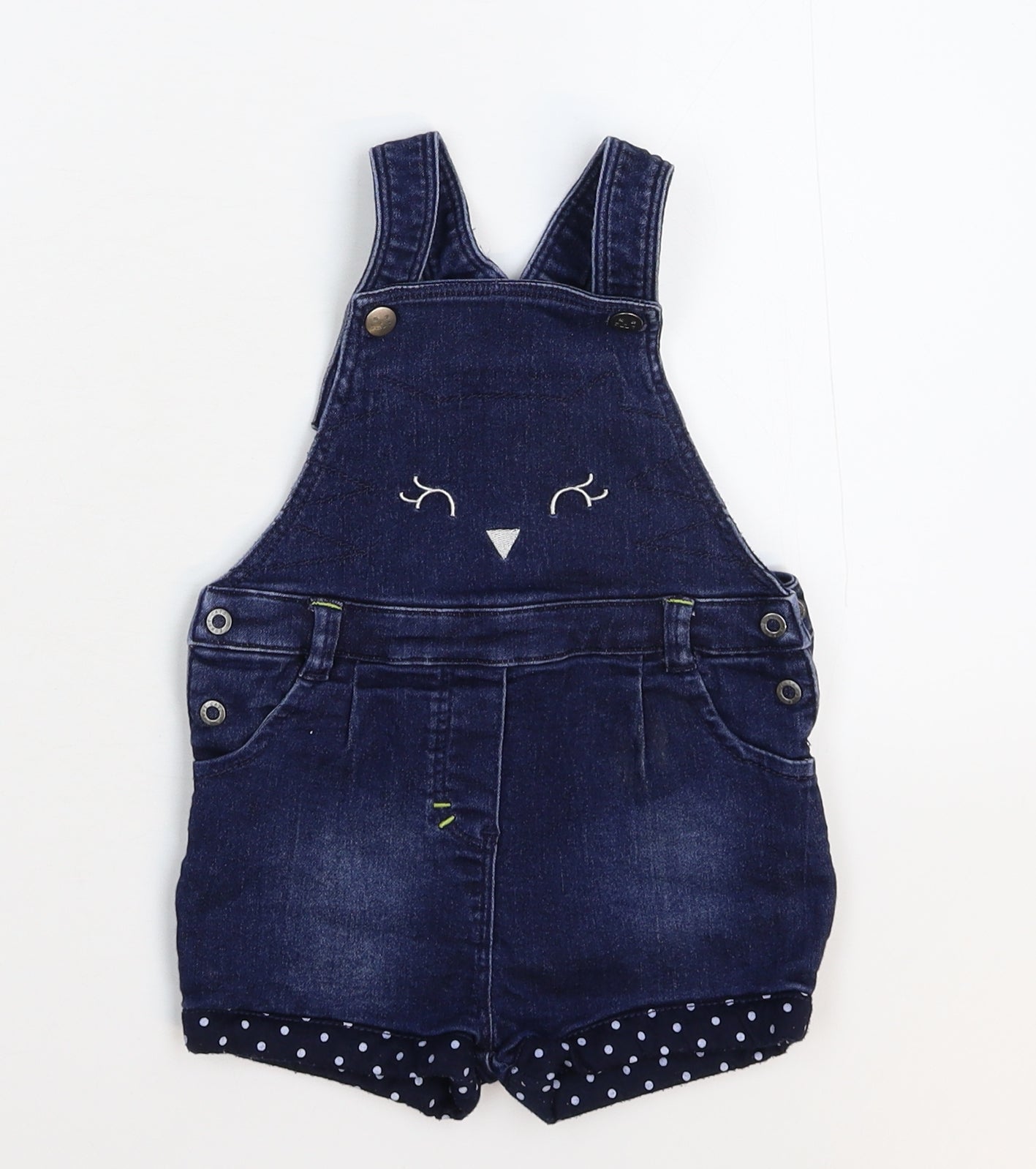 Orchestra Girls Blue  Denim Dungaree One-Piece Size 12 Months