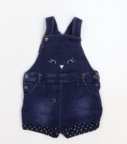 Orchestra Girls Blue  Denim Dungaree One-Piece Size 12 Months