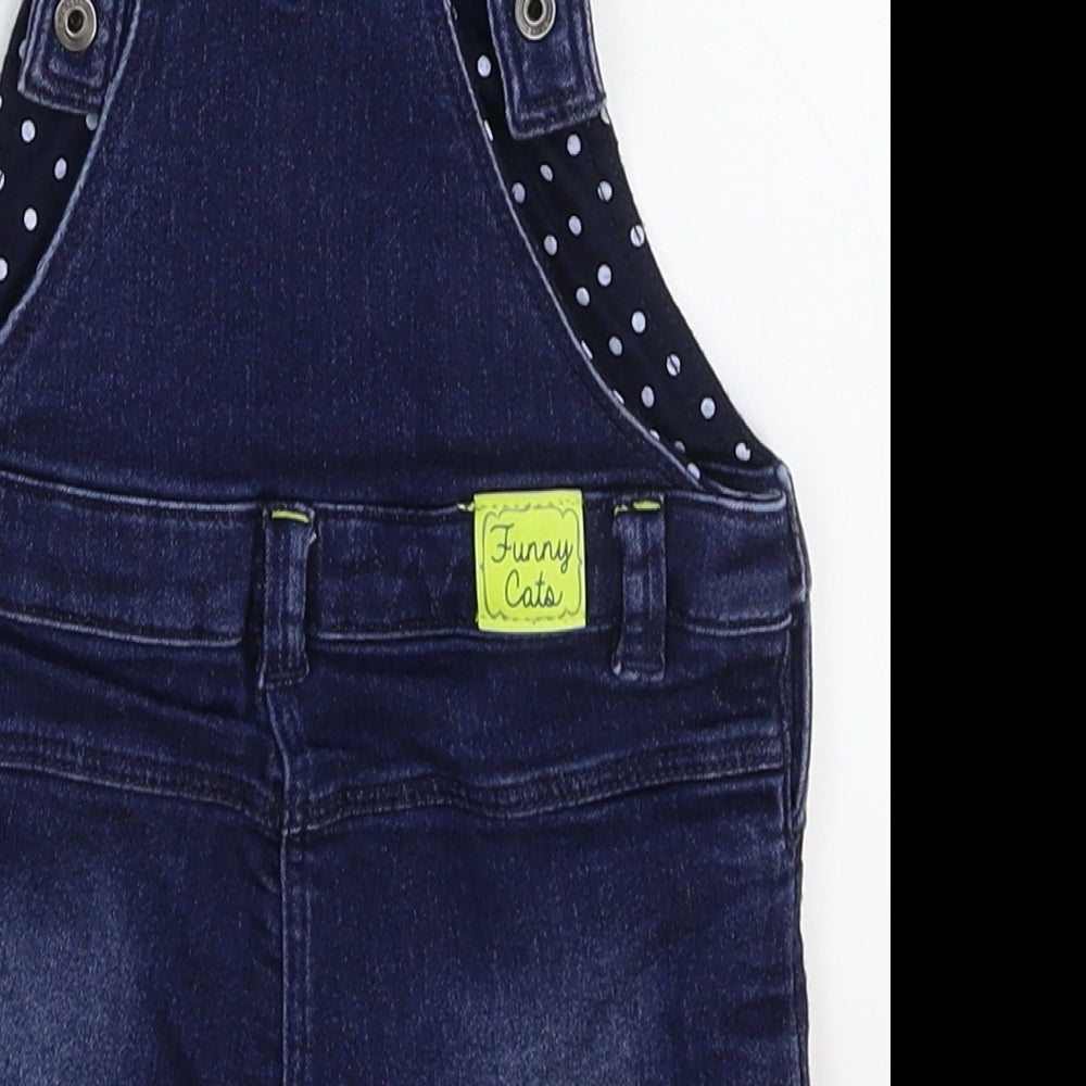 Orchestra Girls Blue  Denim Dungaree One-Piece Size 12 Months