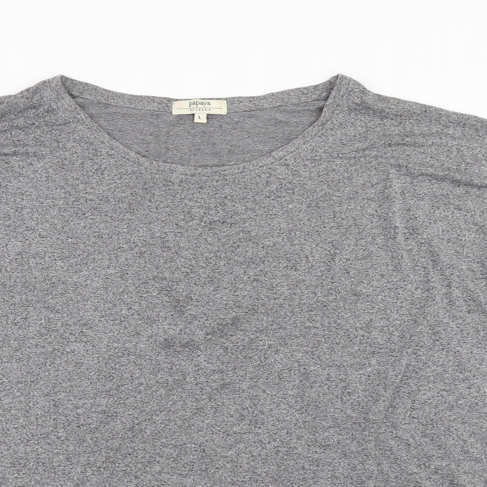 Papaya Womens Grey   Basic T-Shirt Size L
