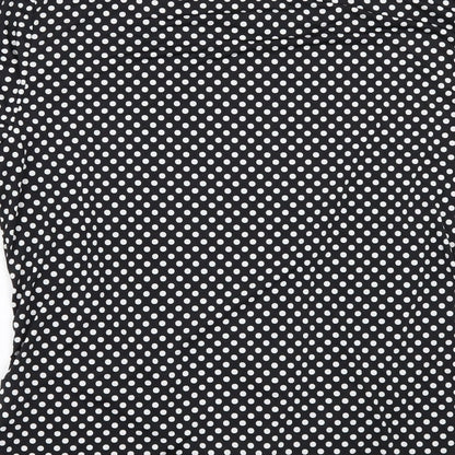 Womens UK Size 14 Mia Moda Black Basic T-Shirt