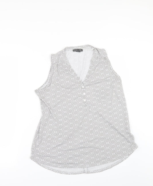 Primark Womens Grey Geometric  Basic T-Shirt One Size