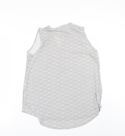 Primark Womens Grey Geometric  Basic T-Shirt One Size