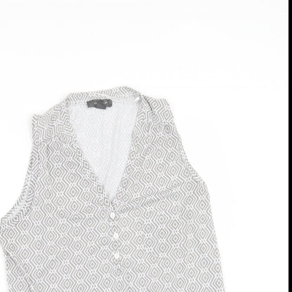 Primark Womens Grey Geometric  Basic T-Shirt One Size