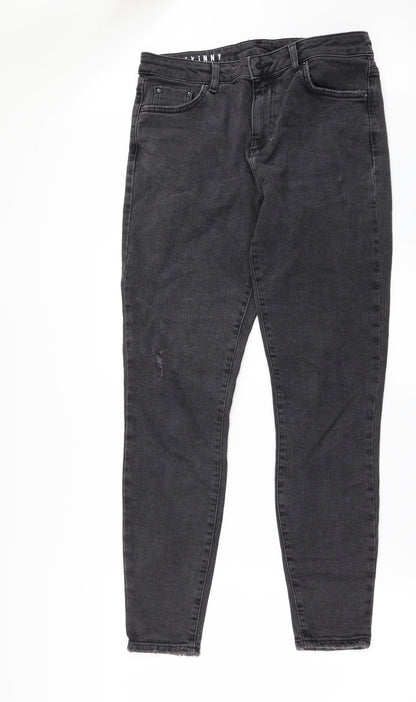 Marks and Spencer Womens Black  Denim Skinny Jeans Size 14 L29 in