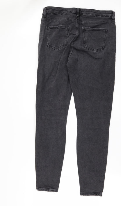 Marks and Spencer Womens Black  Denim Skinny Jeans Size 14 L29 in