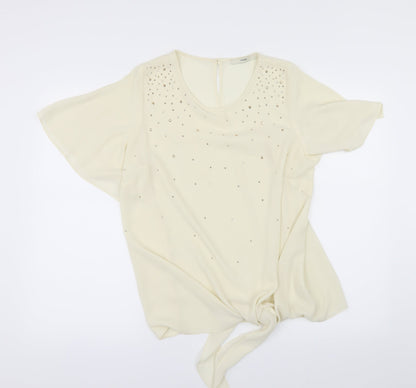 George Womens Ivory   Tunic Blouse Size 10