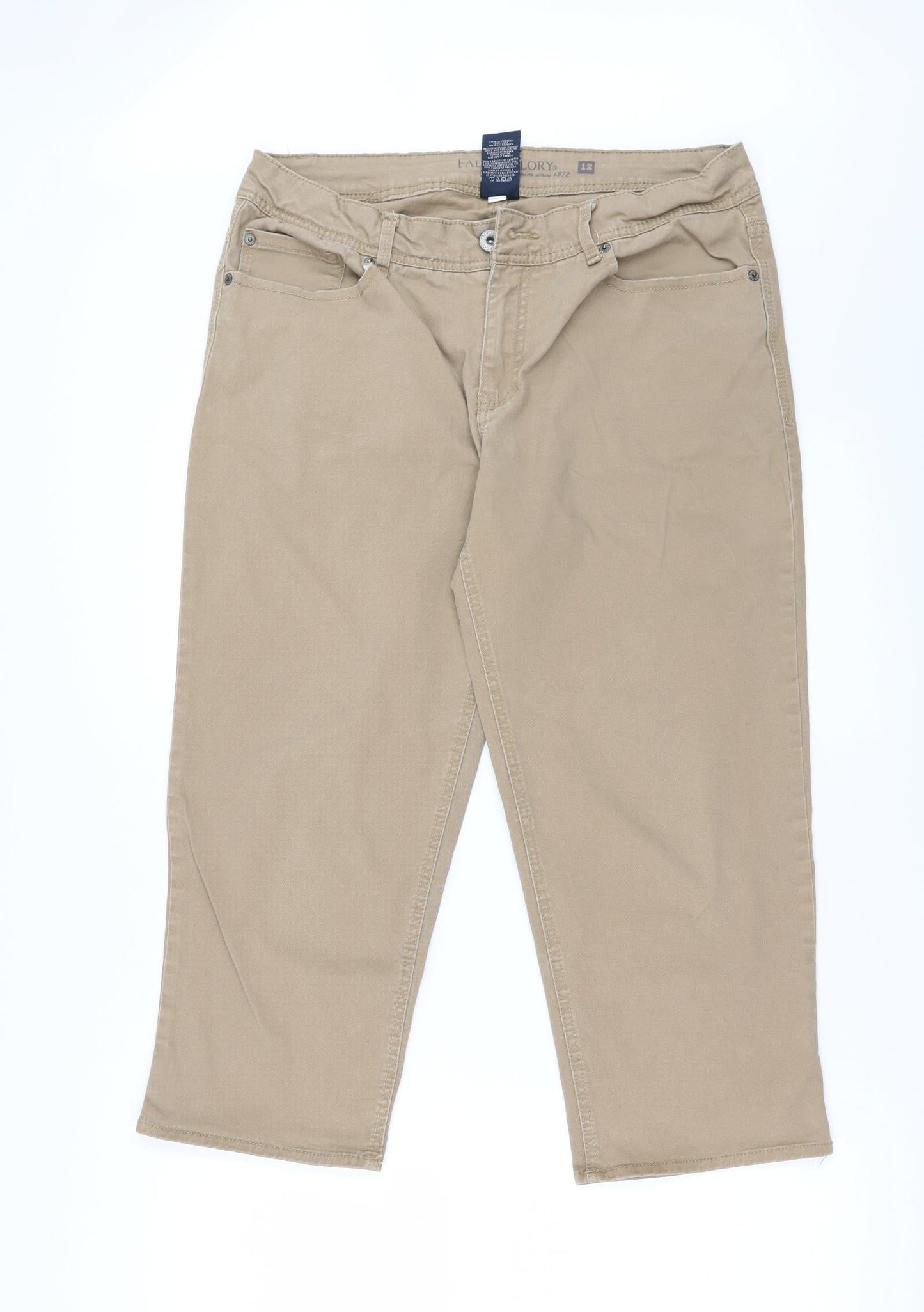 Faded Glory Womens Brown  Denim Cropped Jeans Size 12 L23 in