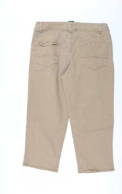 Faded Glory Womens Brown  Denim Cropped Jeans Size 12 L23 in