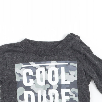 Primark Boys Grey   Basic T-Shirt Size 3-6 Months