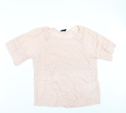 Womens UK Size M VILA Orange Tunic Blouse
