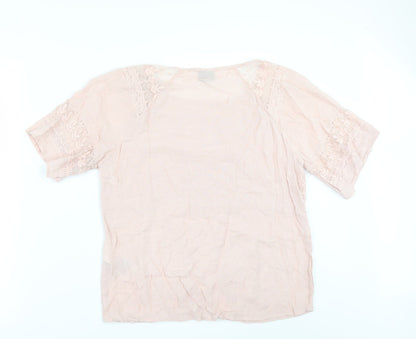 Womens UK Size M VILA Orange Tunic Blouse