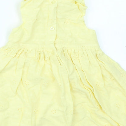 George Girls Yellow   Fit & Flare  Size 3-6 Months
