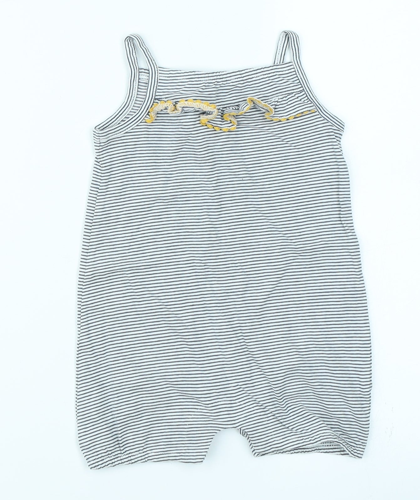 TU Girls Black Striped  Romper One-Piece Size 6-9 Months