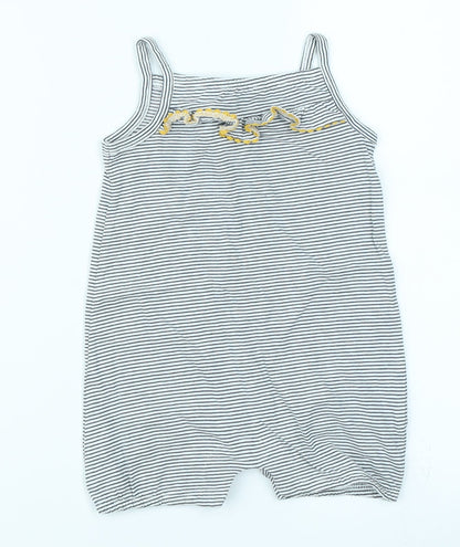 TU Girls Black Striped  Romper One-Piece Size 6-9 Months