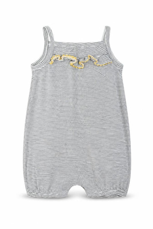 Tu Girls Black Striped  Romper One-Piece Size 6-9 Months
