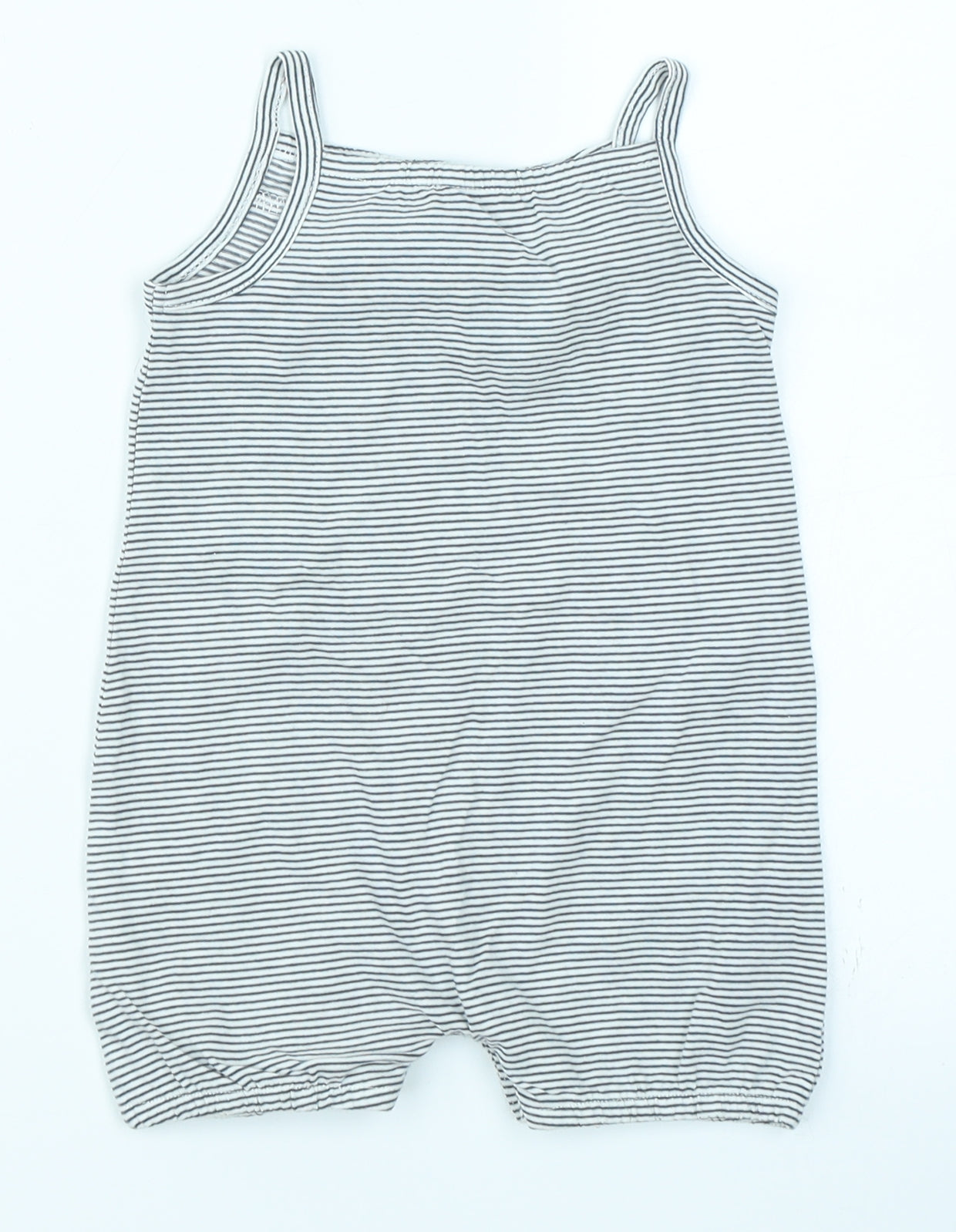 TU Girls Black Striped  Romper One-Piece Size 6-9 Months