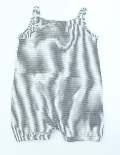 TU Girls Black Striped  Romper One-Piece Size 6-9 Months
