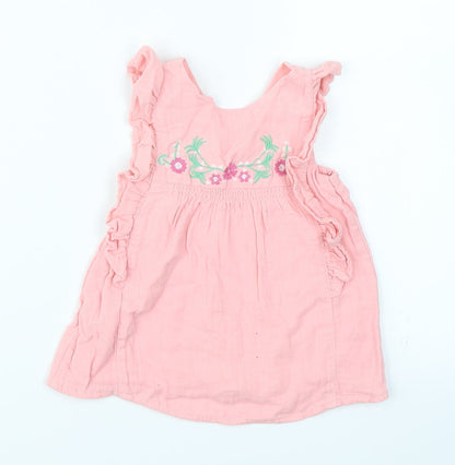 TU Girls Pink Floral  A-Line  Size 9-12 Months