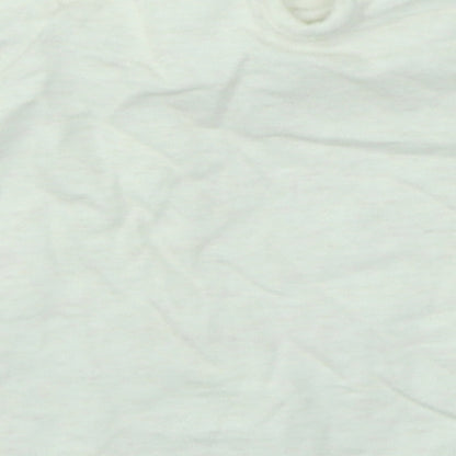 George Girls Beige Floral  Basic T-Shirt Size 0-3 Months  - Bambi