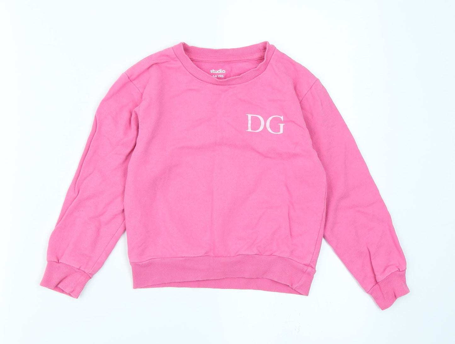 Studio Girls Pink   Pullover Sweatshirt Size 5-6 Years