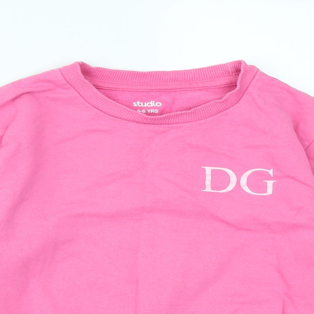 Studio Girls Pink   Pullover Sweatshirt Size 5-6 Years