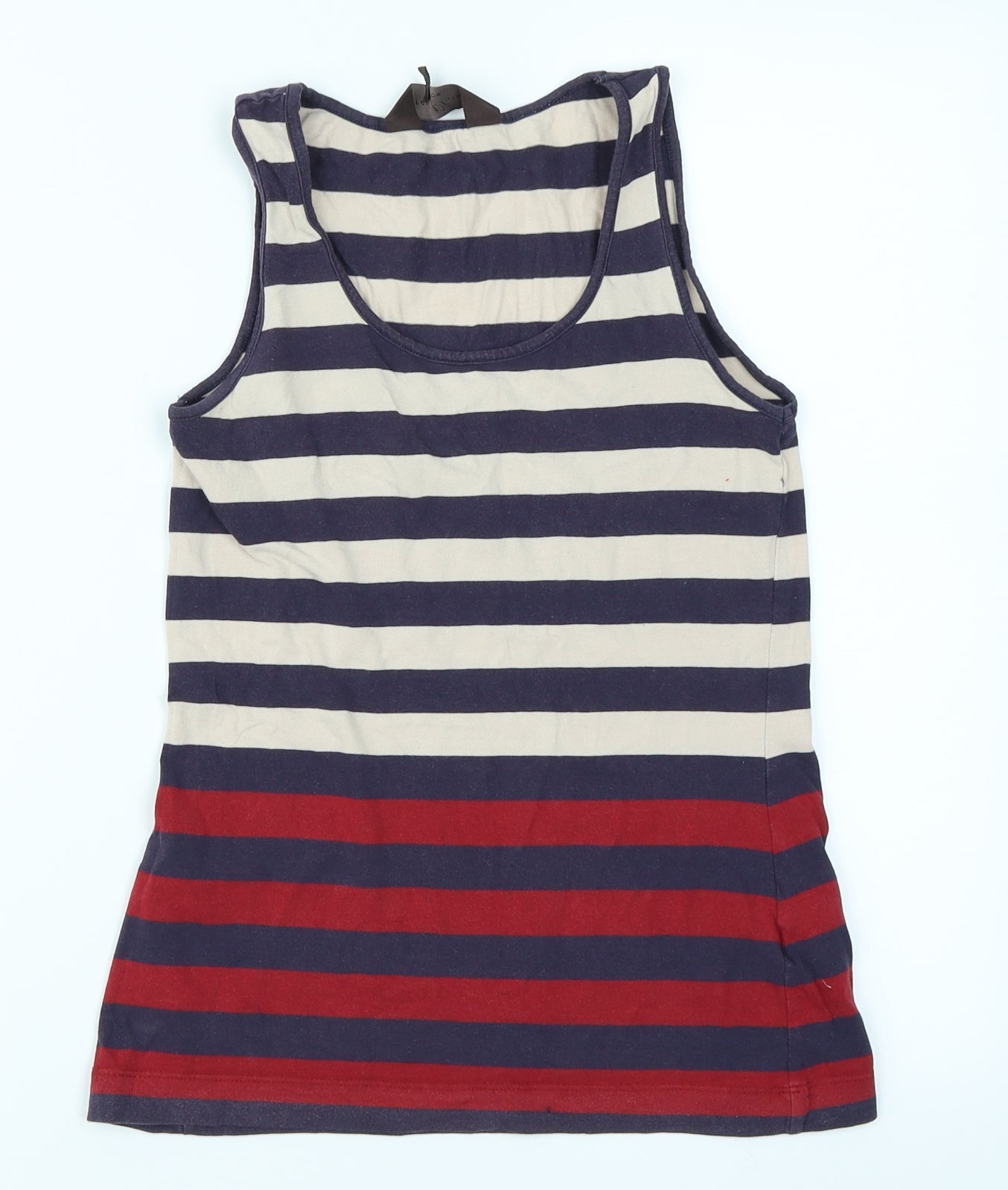 Great Plains Womens Blue Striped  Basic Tank Size XS