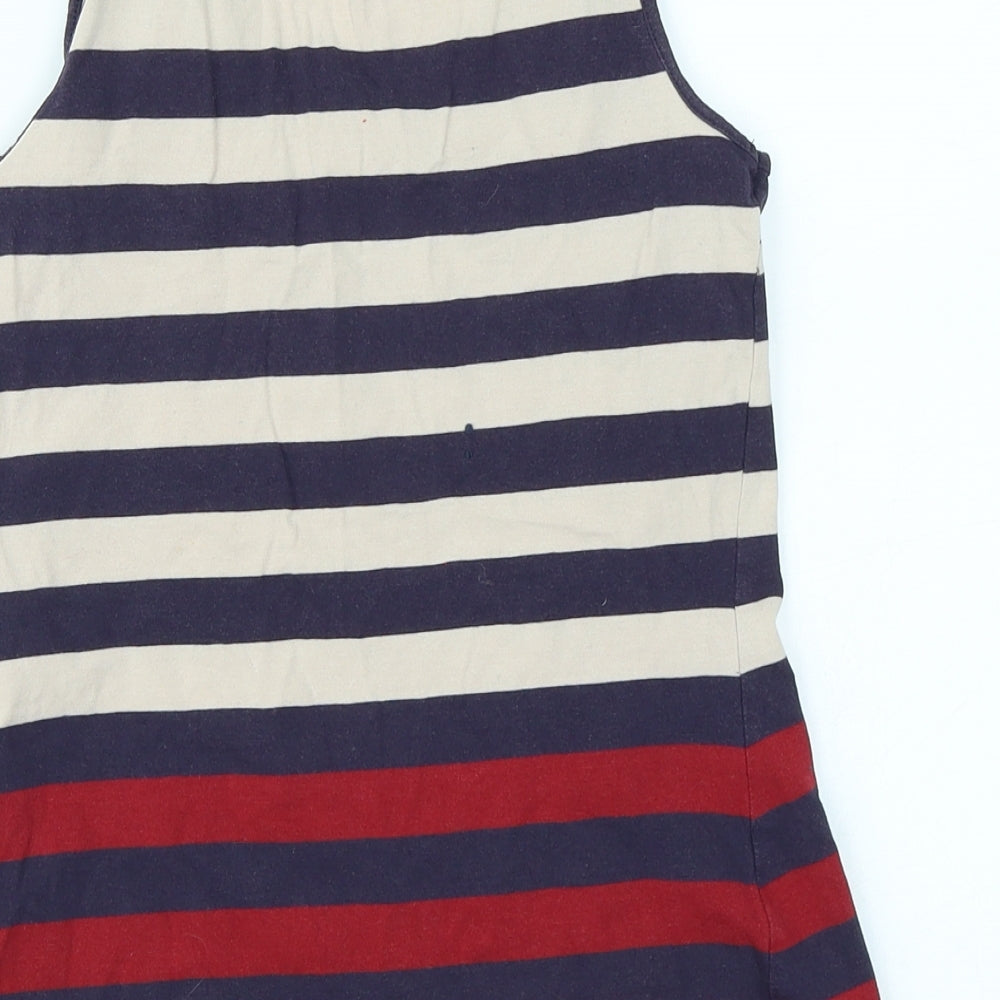 Great Plains Womens Blue Striped  Basic Tank Size XS