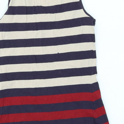 Great Plains Womens Blue Striped  Basic Tank Size XS