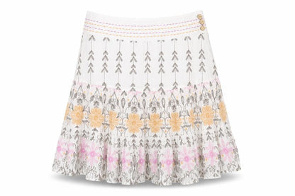 NEXT Womens White Paisley  A-Line Skirt Size 8