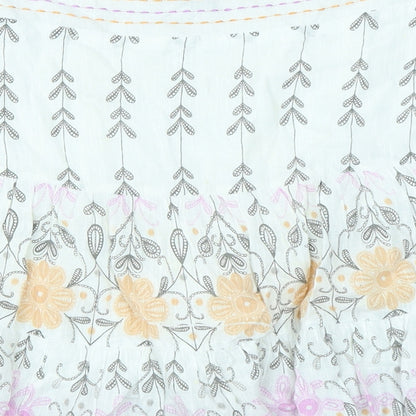 NEXT Womens White Paisley  A-Line Skirt Size 8