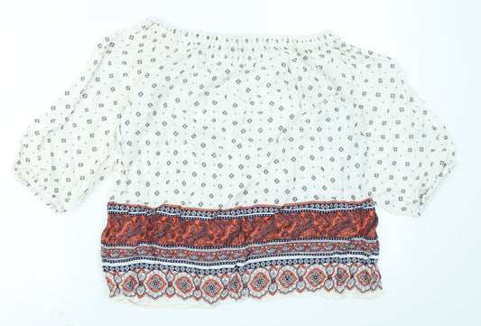 Womens UK Size 10 New Look White Basic T-Shirt