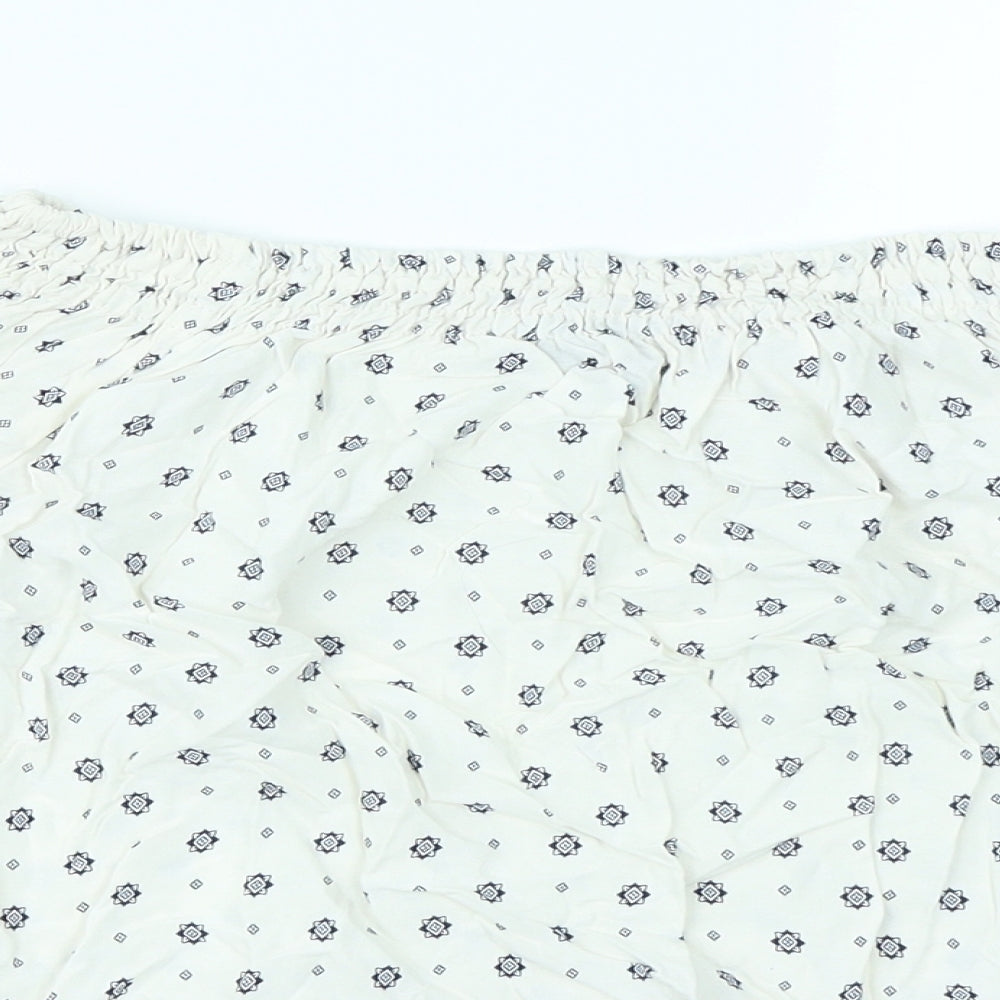 Womens UK Size 10 New Look White Basic T-Shirt