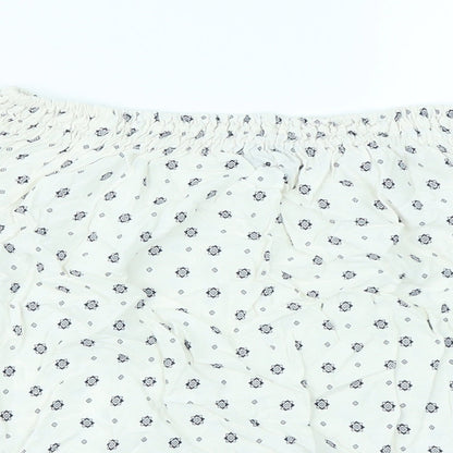 Womens UK Size 10 New Look White Basic T-Shirt