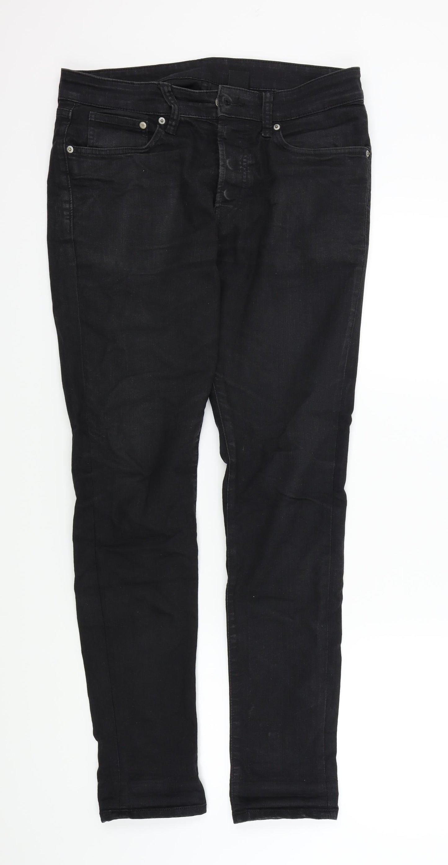 Denim & Co. Womens Black   Straight Jeans Size 32 L30 in