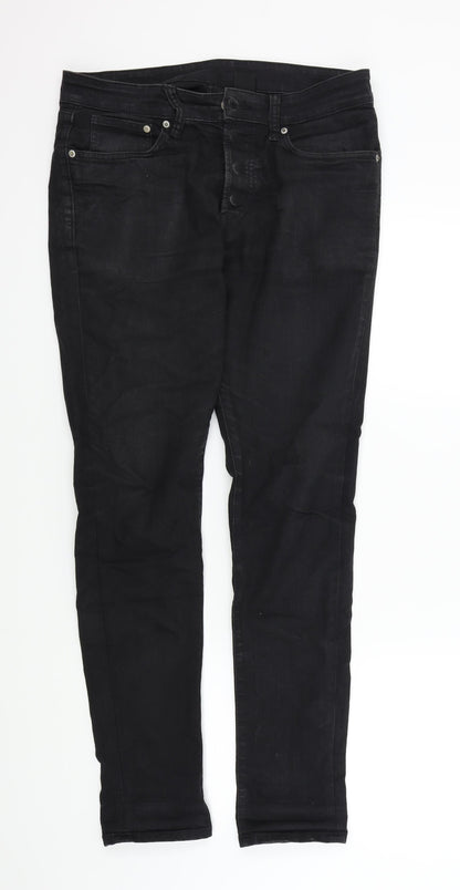 Denim & Co. Womens Black   Straight Jeans Size 32 L30 in