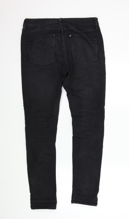 Denim & Co. Womens Black   Straight Jeans Size 32 L30 in