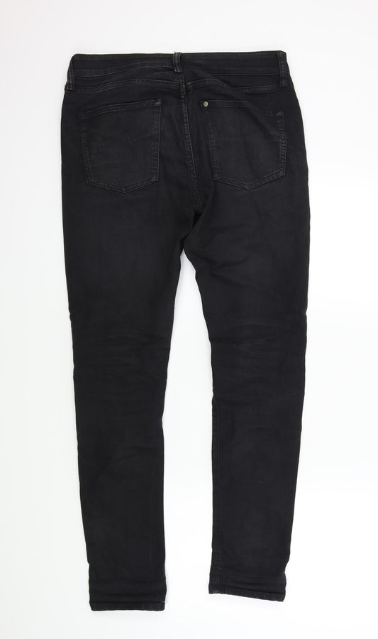 Denim & Co. Womens Black   Straight Jeans Size 32 L30 in