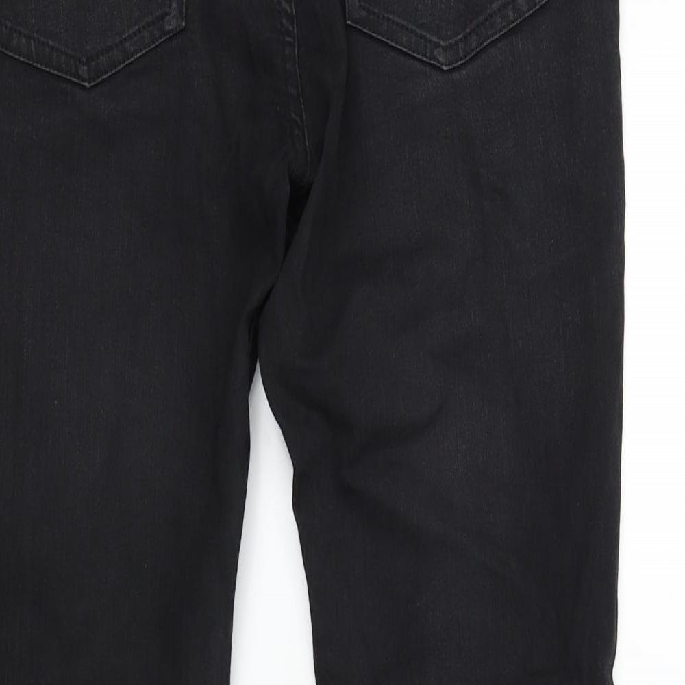 Denim & Co. Womens Black   Straight Jeans Size 32 L30 in