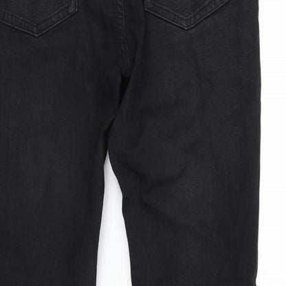 Denim & Co. Womens Black   Straight Jeans Size 32 L30 in