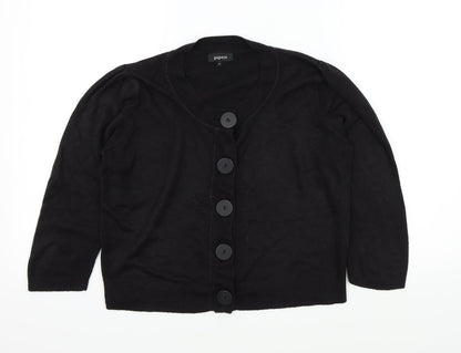 Papaya Womens Black   Cardigan Jumper Size 14
